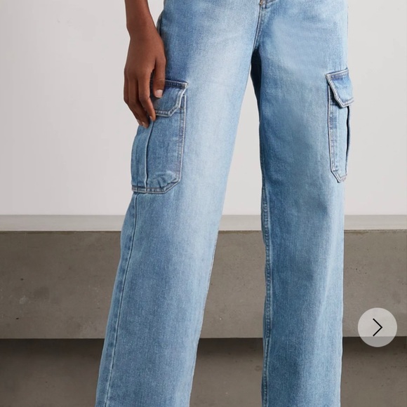 Frankie Shop's 'Kai' wide-leg, very in-style cargo jeans high waisted size XS - Picture 4 of 12